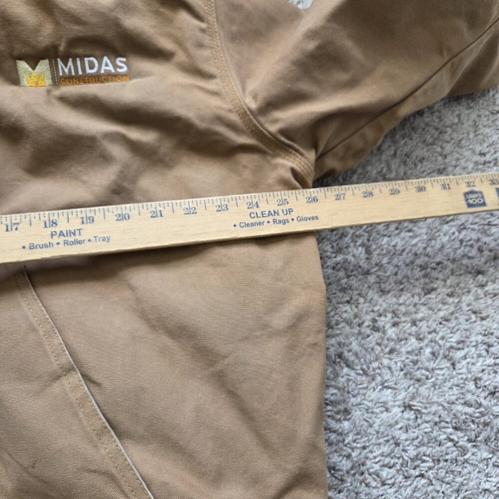 Berne Jacket Mens XL Brown Full Zip Front Pocket Winter Insulated Hooded Logo - Picture 4 of 7